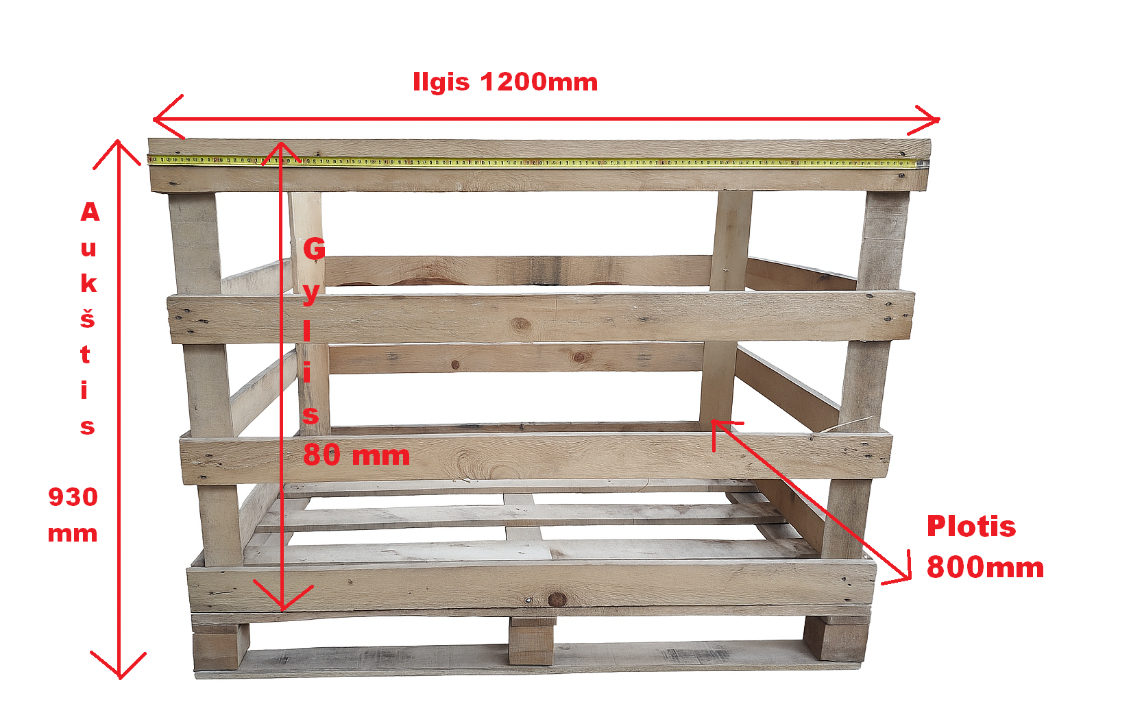 Medinė dėžė-padėklas